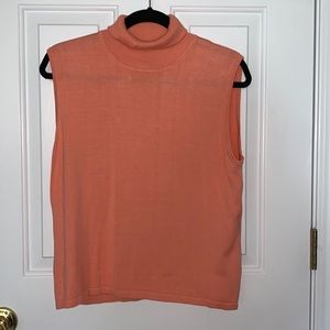 CITY SILK KNITWEAR SLEEVELESS SWEATER TURTLENECK